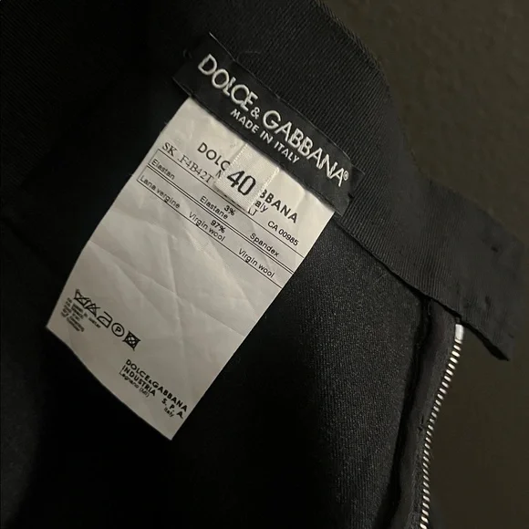 🛑 1 hour sale. Dolce & Gabbana, EU 40 US 4, Classic Black Pencil Skirt - Picture 13 of 16
